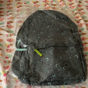Celestial Print Backpack with Mint Accents